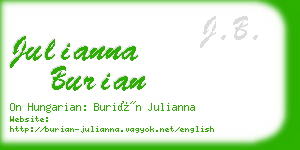 julianna burian business card